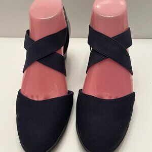 Anne Klein sport wedge, navy blue, size 8